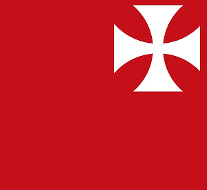 Arms Image: Gules, in sinister chief a cross patée argent